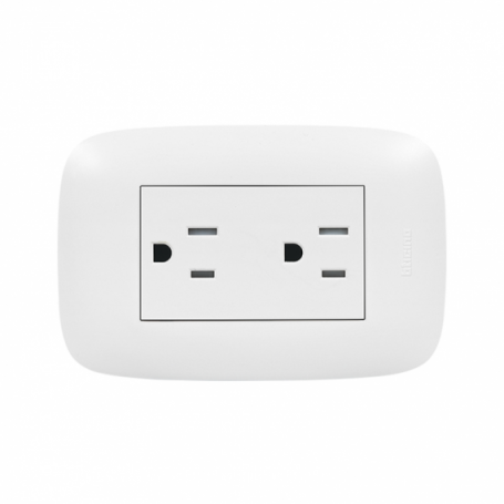 Tomacorriente Duplex 2p + T Domino Sencia