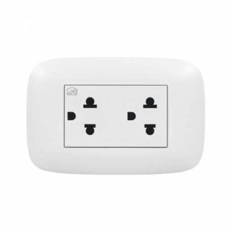 Tomacorriente Duplex 2p + T Universal Domino Sencia