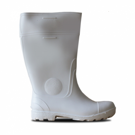 BOTA PVC QUIMICA BLANCA PUNTA REFORZADA T-40