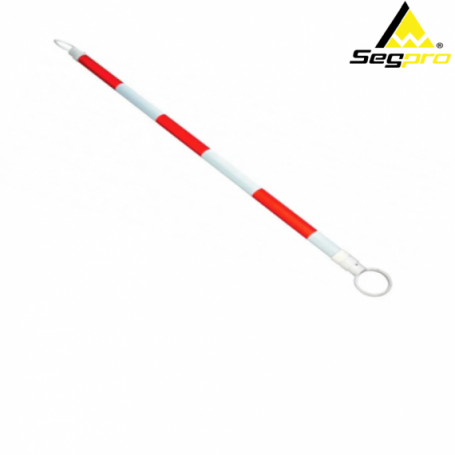 BARRA RETRACTIL DE SEGURIDAD PVC ROJO/BLANCO LARGO DE 1.3 MT A 2.3MT