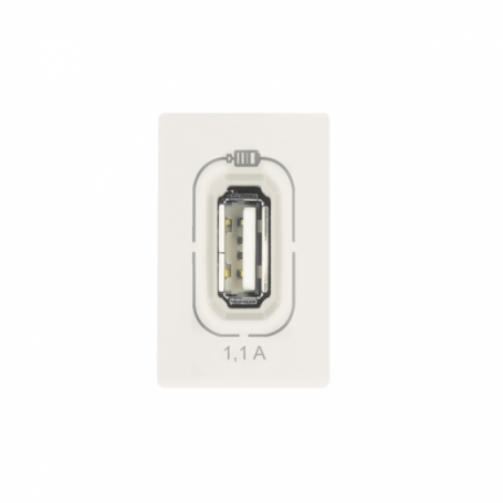 Toma Cargador Usb 5v Ae2090em Modus Style Marfil