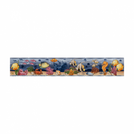 LISTELO MUNDO MARINO 45 X 7.5 LISESPKAN055 BAÑO