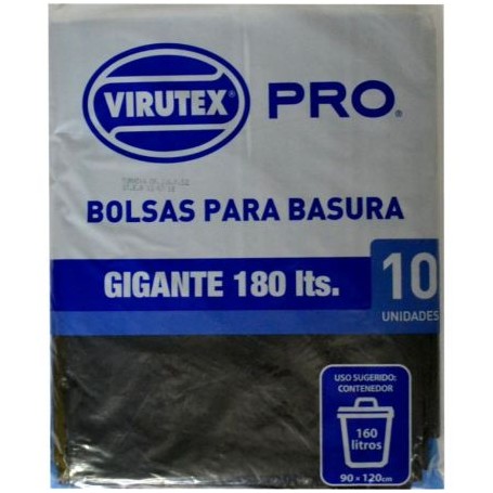 BOLSA BASURA ROLLO 90X120 X 10UN VTX PRO 180L