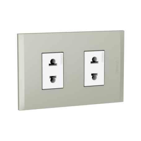 TOMA DOBLE UNIVERSAL 2P AH2112E2BTI MODUS 4 BLANCO/TERRA