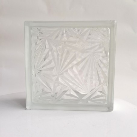 BLOCK VIDRIO ESCARCHADO ICE-FLOWER 19X19X8