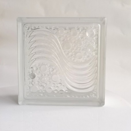 BLOCK VIDRIO OLAS MARINAS SEA WAVE 19X19X8