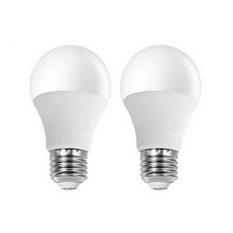 FOCO BULBO 9W LED E27 PACK X 2 LUZ CALIDA