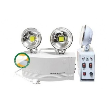 LAMPARA EMERGENCIA 2LED SMD 9808 ULTRABRILLANTE FAROS METÁLICOS 40W