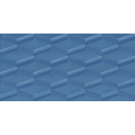 CERAMICA PARED PRISMA II AZUL BRILLANTE EXTRA 30X60