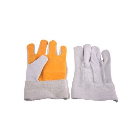 GUANTE DE CUERO PARA SOLDADURA PALMA AMARILLA 14 AG-03