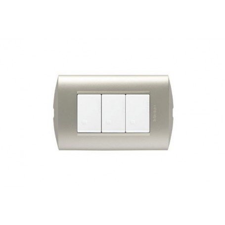 Interruptor Triple 10A 250V Modus Style Perla/blanco