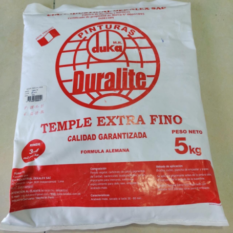 PINTURA TEMPLE BLANCO (5KG)