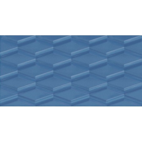 CERAMICA PARED PRISMA II AZUL BRILLANTE EXTRA 30X60