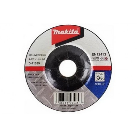 DISCO ABRASIVO DESBASTE METAL 4.5 X 1/4 X 7/8 D-41539