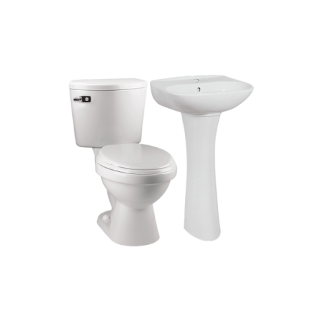 MEDIO BAÑO RAPID JET BLANCO 80 (INOD + ESTQ + LAVAT FONTANA + PEDE UNIV)