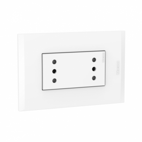 TOMA DUPLEX ITALIANO 2P+T AH2113E2B MODUS 4 BLANCO