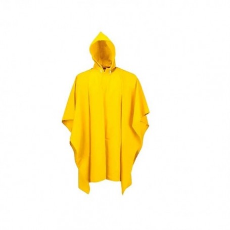 PONCHO PVC LIVIANO CON CAPUCHA AMARILLO