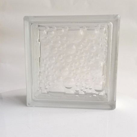 BLOCK VIDRIO BURBUJA WATER BUBBLE 19X19X8