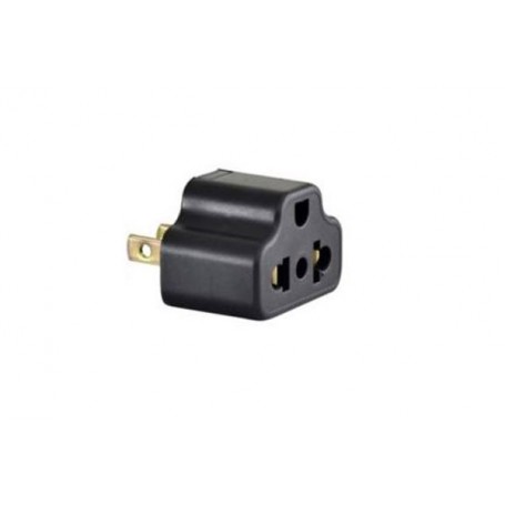 ADAPTADOR UNIVERSAL CON ESPIGAS PLANAS NEGRO