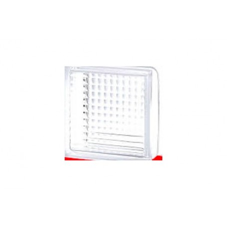 BLOCK VIDRIO CRISTAL CUADRICULADO 19X19X8