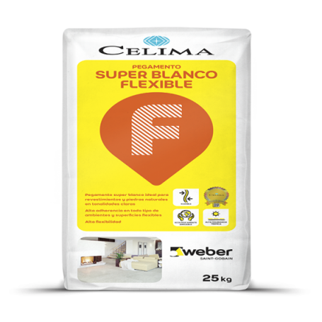 PEGAMENTO FLEXIBLE SUPER BLANCO 25 KG