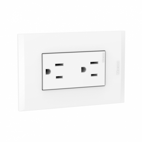 TOMA DUPLEX US 2P+T AH2228EB MODUS 4 BLANCO