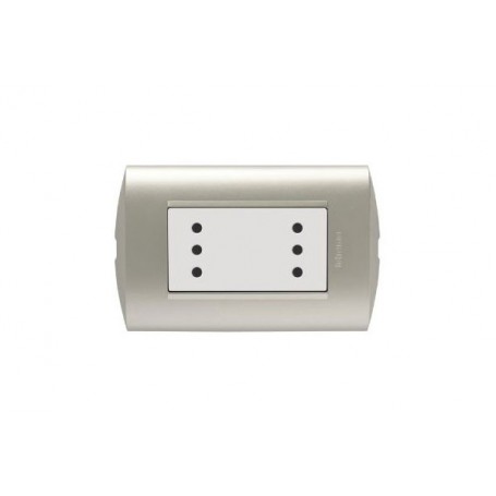 Tomacorriente Duplex 2p+t (3 En Línea) Modus Style Perla/blanco