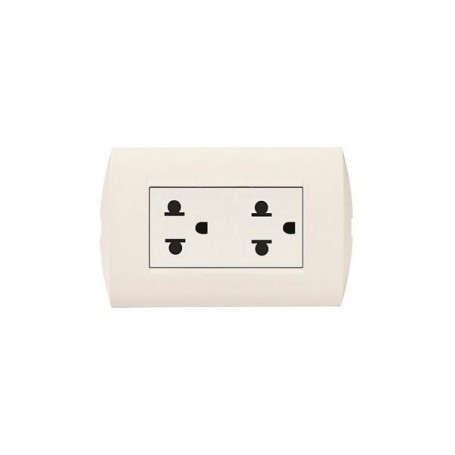 Tomacorriente Universal Doble 2p+t 16A 250v Modus Style Marfil