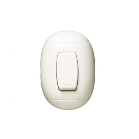 Pulsador Simple 10A 250V Oval Blanco