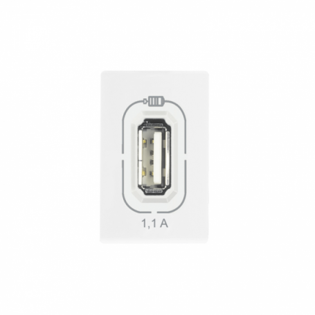 Toma Cargador Usb 5v Ae2090eb Modus Style Blanco