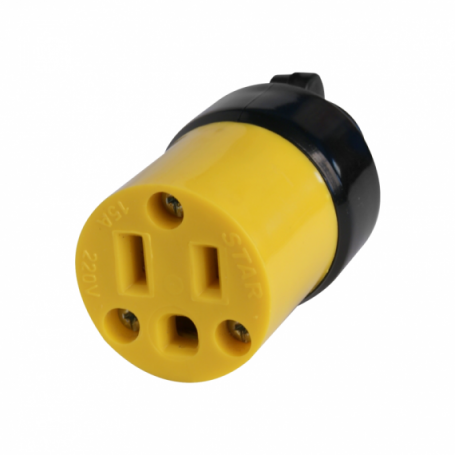 CONECTOR 2P+T 15A ABS NEGRO A-020