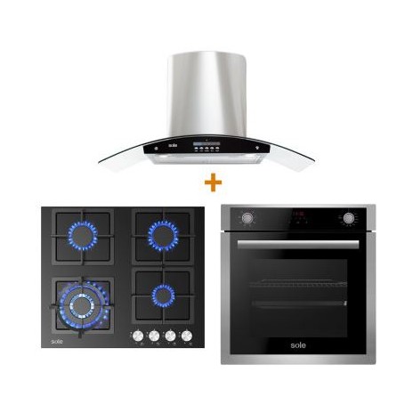 COMBO SOLE 3131COMBO0374 (CAMPANA TURE63CO+COCINA SOLCO040+HORNO SOLHO007)