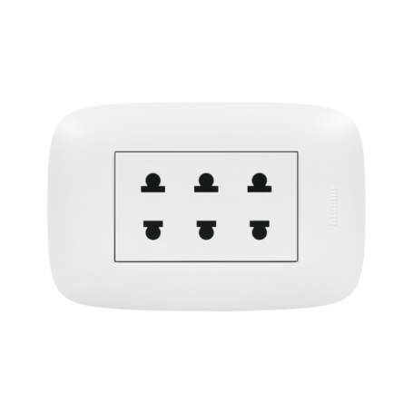 Tomacorriente Triple Universal Domino Sencia